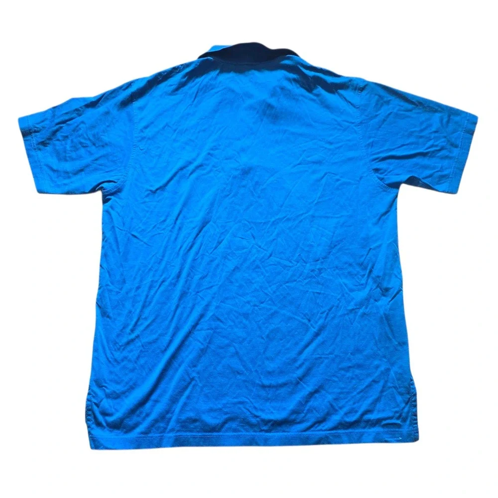 Peter Millar Polo Shirt Mens‎ L Blue Cotton Short Sleeve Casual Golf